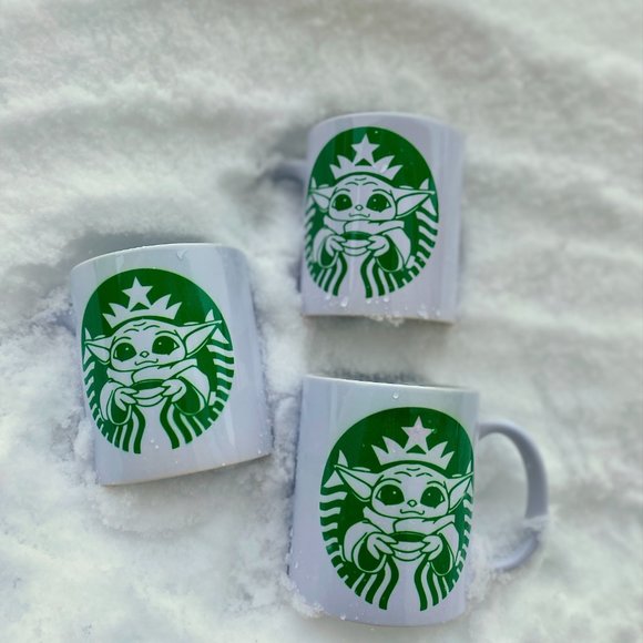 *NEW and HANDMADE* - Baby Yoda Coffee Mug - 11 Ounces Funny Coffee Mug - Picture 3 of 6